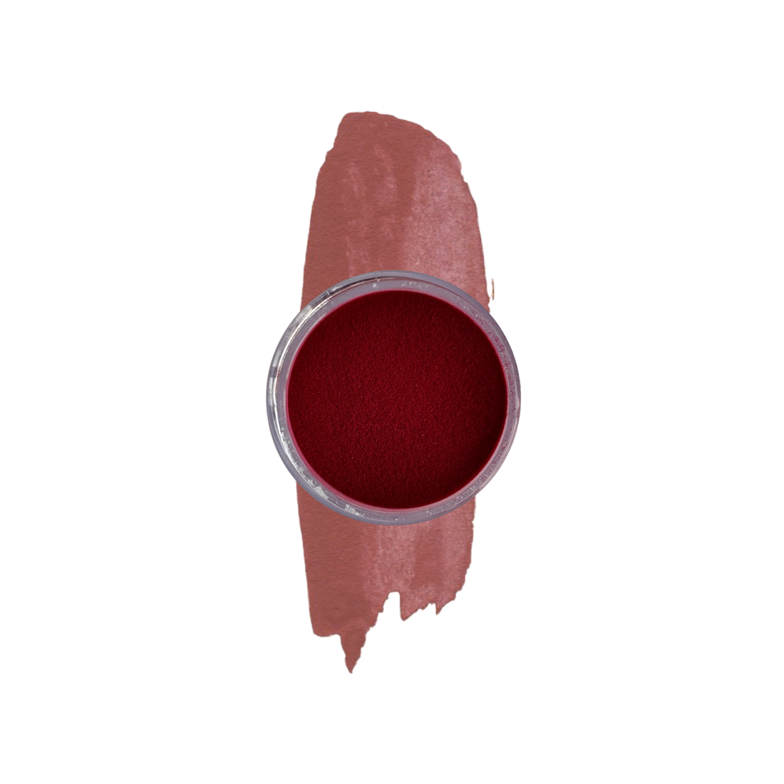 Pot of Berry Red Nail Dipping powder on a white background