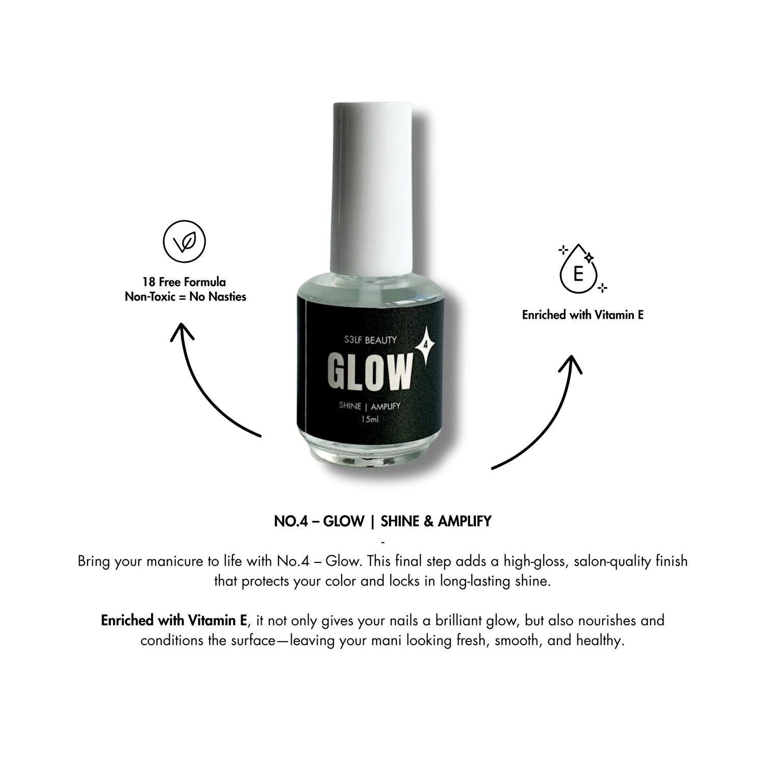 Nail polish bottle labeled &