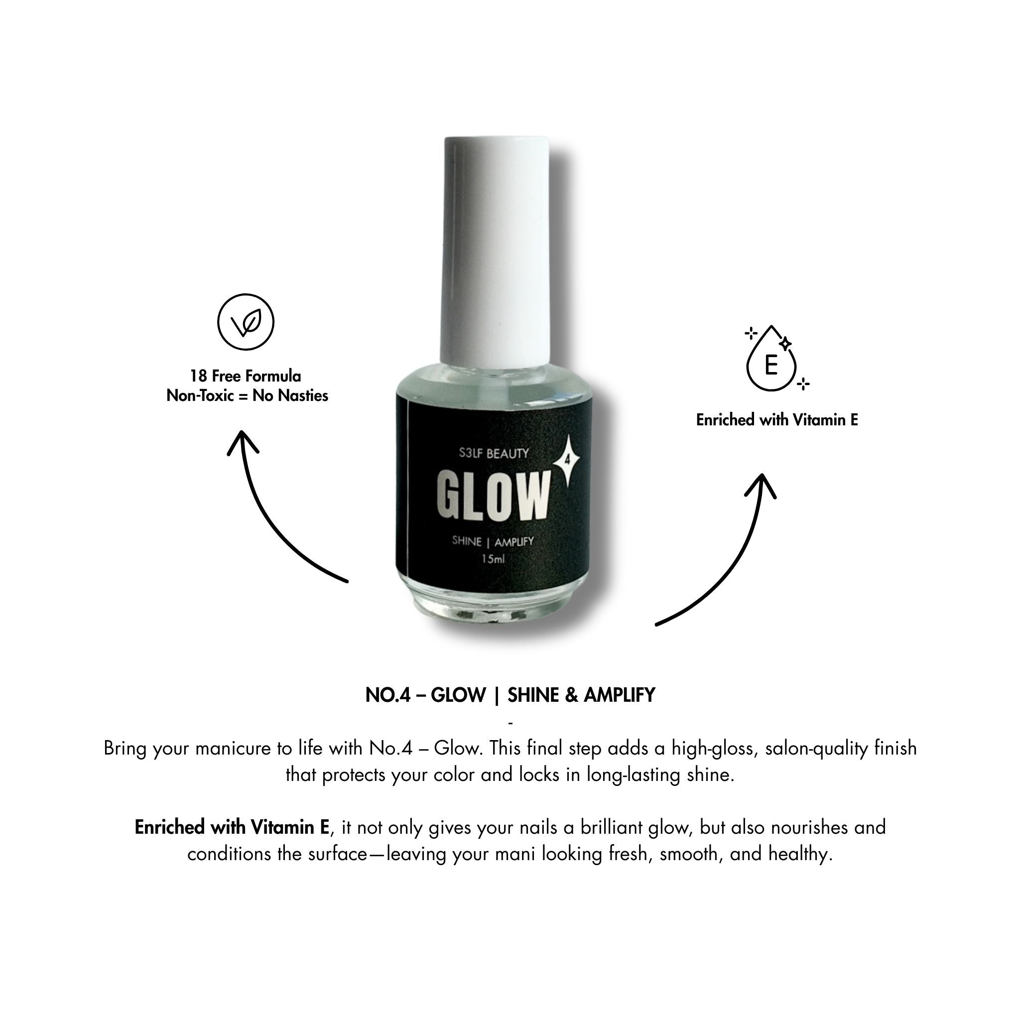 Nail polish bottle labeled &