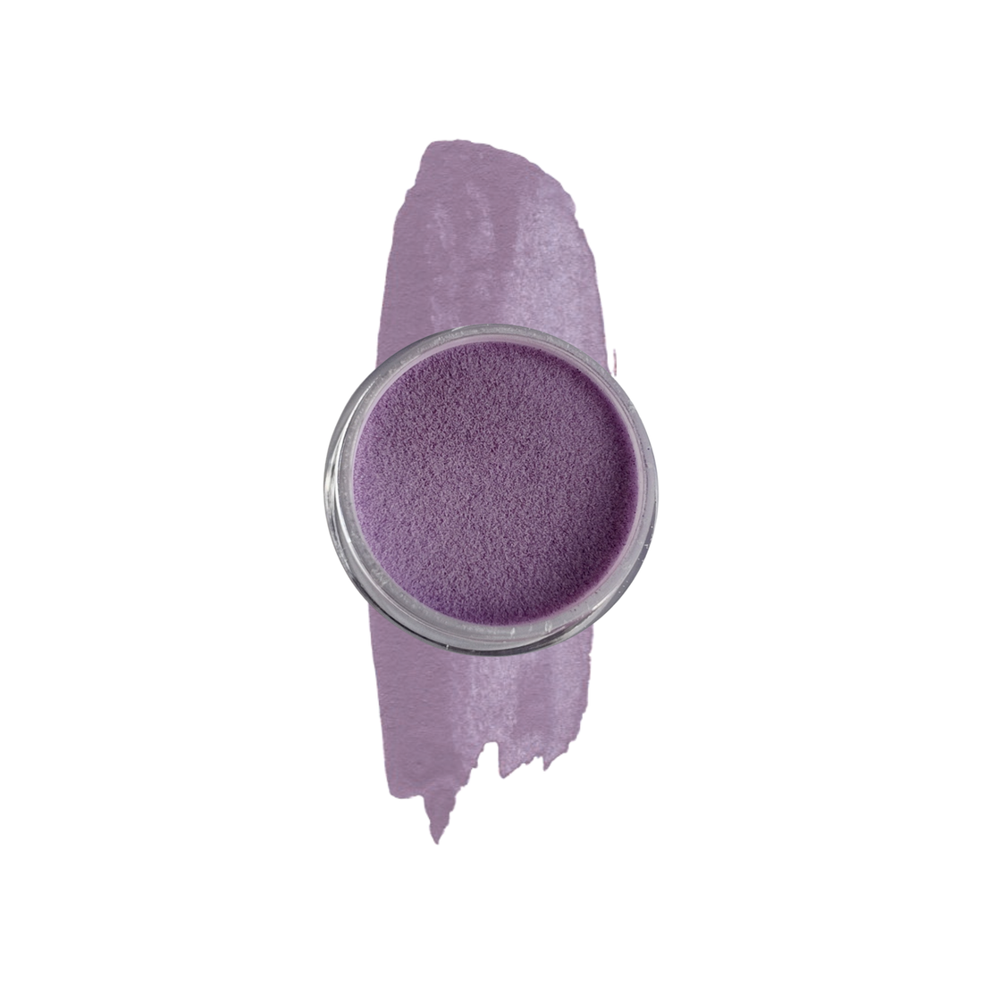 Pot of Lavender Purple Nail Dipping powder on a white background
