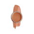 Pot of Peach nail Dipping powder on a white background