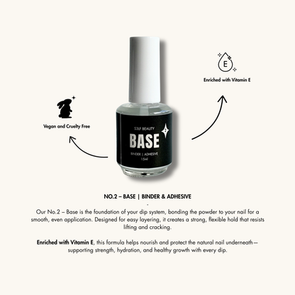 Bottle of nail polish with &