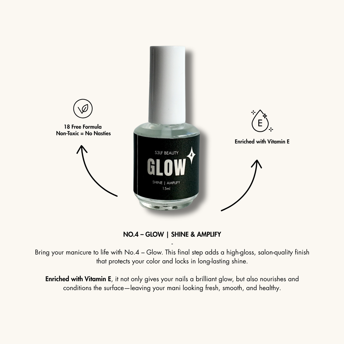 Nail polish bottle labeled &
