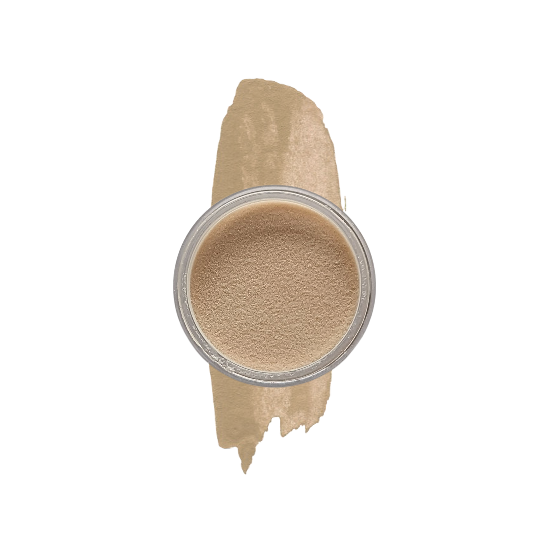 Pot of Warm Oat milk Beige nail Dipping powder on a White background